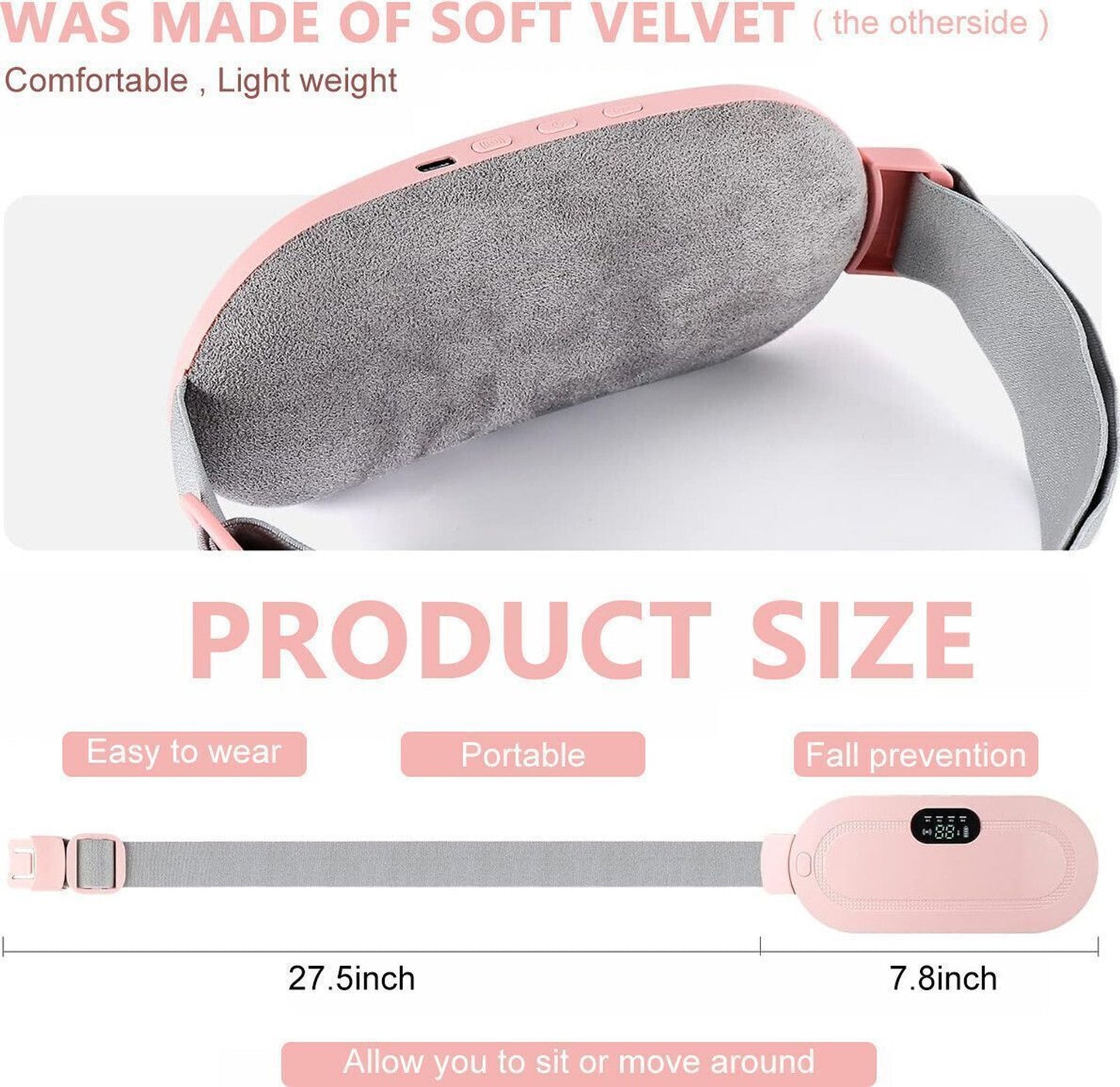 Period Cramp Relief Massager & Heating Pad